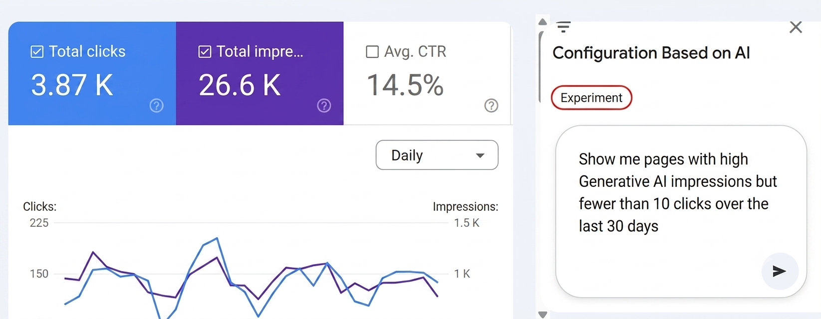 how to use GSC AI features for information gap audit