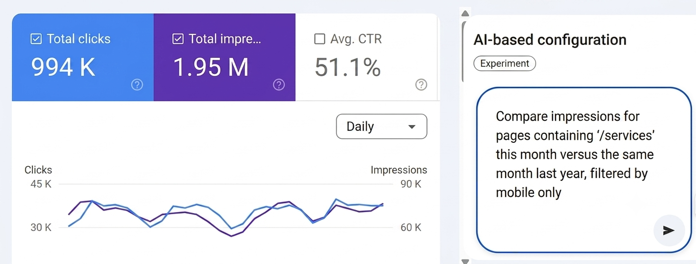 how to use GSC AI features for client portfolio scale